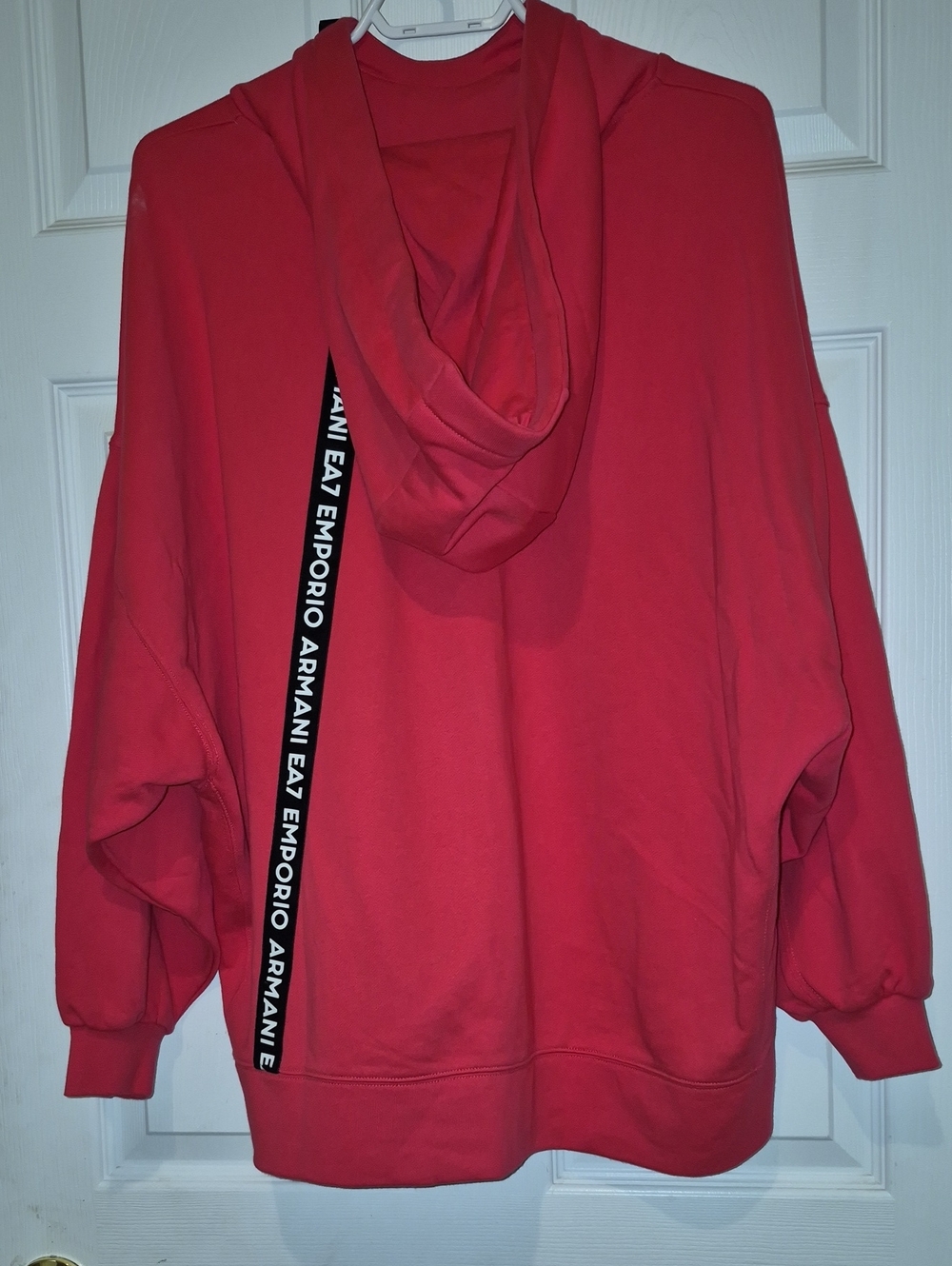 Emporio Armani EA7 Hoodie, Hot Pink & Black With Rhinestones